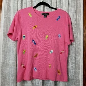 Mercer & Madison women’s top short sleeve XL pink